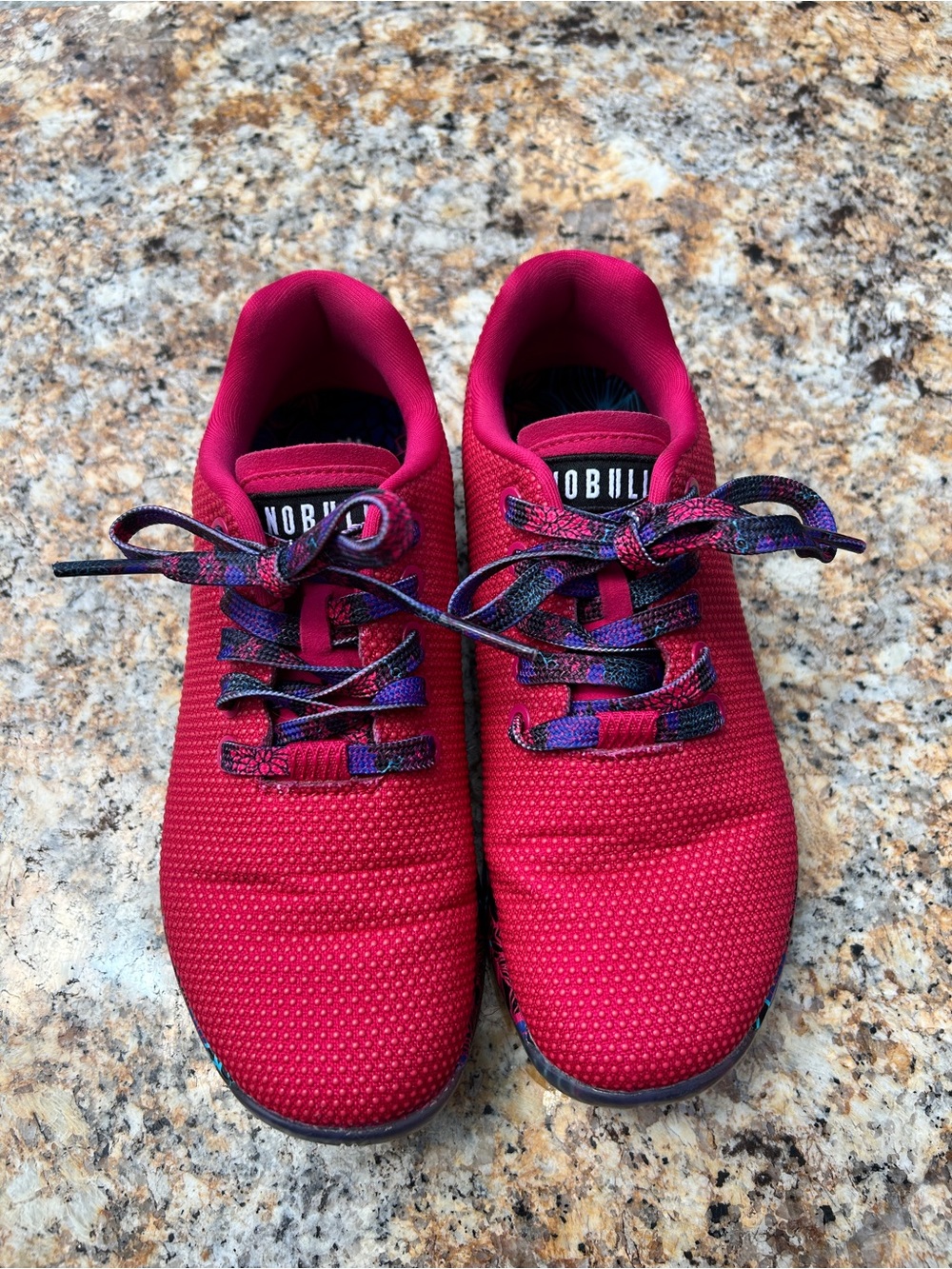 NOBULL Women’s Hot Pink Training Sneakers with Multicolor Laces